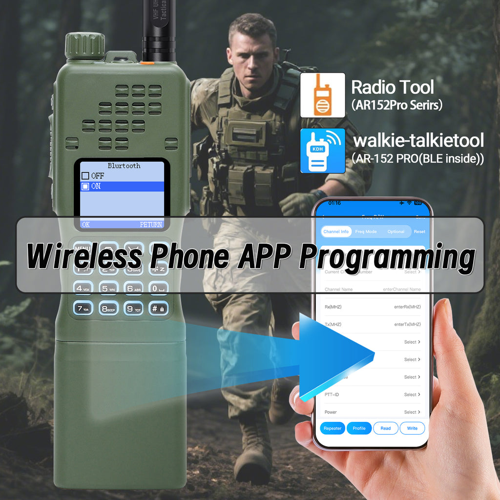 Baofeng AR-152 PRO GPS Ham Radio High Powerful CS Tactical Game Walkie Talkie Long Range Upgraded AR-152 Portable Two Way Radio