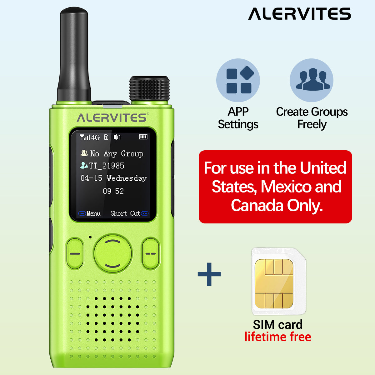 Baofeng AT1 POC Walkie Talkie Free Unlimited Data EU/US Worldwide Communication Phone Group Setting Portable 4G/5G Two Way Radio