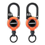 ABBREE Retractable Heavy Duty Pull Reel Carabiner Key Chains Strong Steel Wire Rope Buckle Outdoor Microphone Hanger Climbing