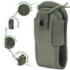 Tactical Walkie Talkie Pouch Oxford Molle Radio Pouch Holder Pocket Portable Outdoor Hunting Sports Waist Bag Interphone Holster