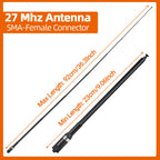 ABBREE CB Radio Antenna 27MHz SMA-Female Telescopic Walkie Talkie For BAJETON BJ-9000 BJ-7800 BJ-8300 Radtel RT-950PRO Radio
