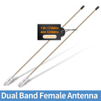 ABBREE AR-771 SMA-Female Dual Band Antenna 144/430MHz High Gain Soft Whip Walkie Talkie Antenna For Baofeng UV-5R UV-9R PRO