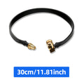 ABBREE Flat SMA Male to Female Window Feedthrough Coaxial Cable No Drilling Antenna Extension Wire for Helium Miner LoRa Gateway