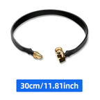ABBREE Flat SMA Male to Female Window Feedthrough Coaxial Cable No Drilling Antenna Extension Wire for Helium Miner LoRa Gateway