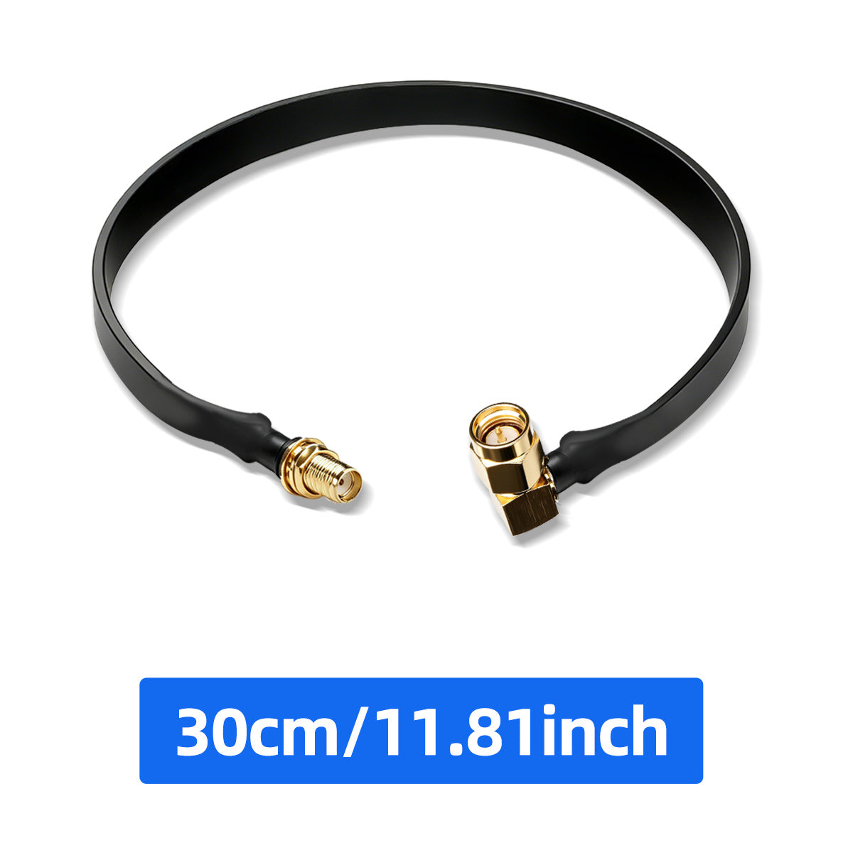 ABBREE Flat SMA Male to Female Window Feedthrough Coaxial Cable No Drilling Antenna Extension Wire for Helium Miner LoRa Gateway