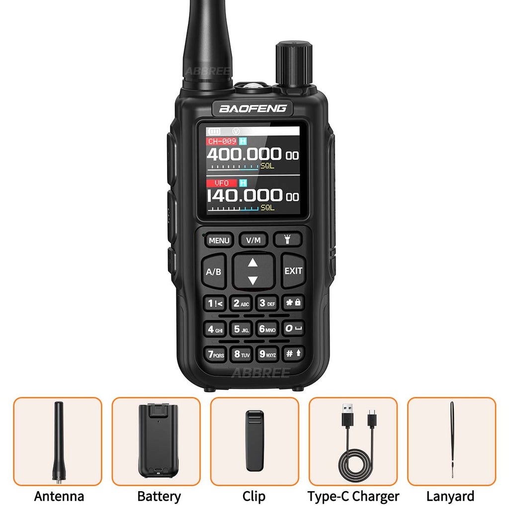 Baofeng Mini 5 Walkie Talkie Upgrade 5R Mini Bluetooth Programming Wireless Copy Frequency Full Band Type-C Long Range Ham Radio