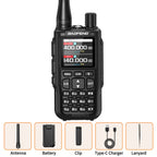 Baofeng Mini 5 Walkie Talkie Upgrade 5R Mini Bluetooth Programming Wireless Copy Frequency Full Band Type-C Long Range Ham Radio