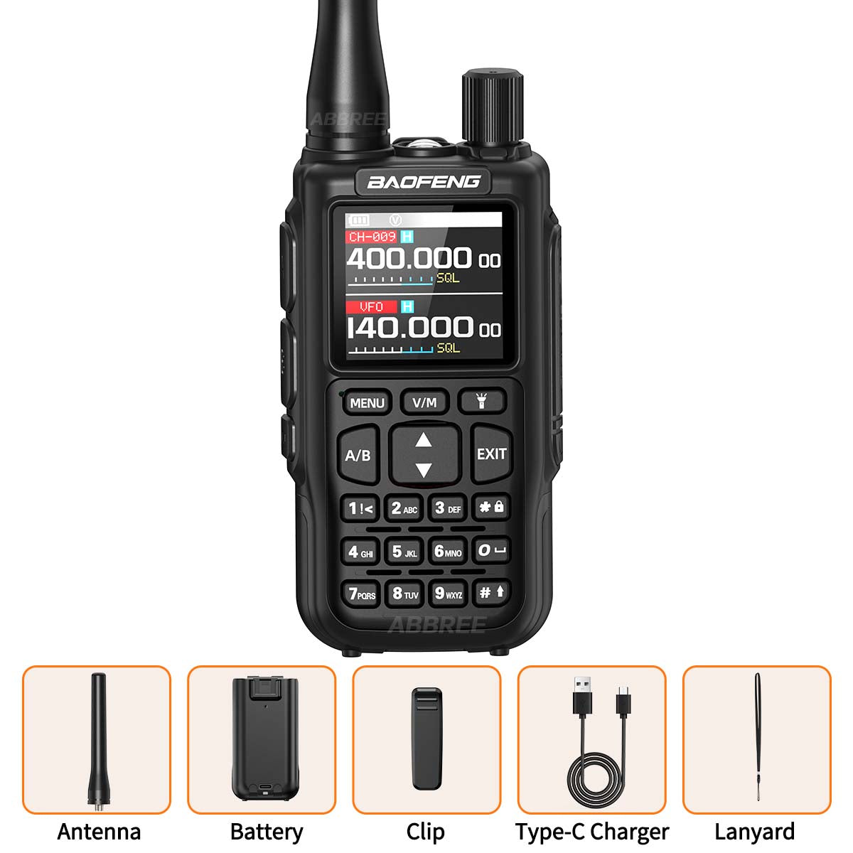 Baofeng Mini 5 Walkie Talkie Upgrade 5R Mini Bluetooth Programming Wireless Copy Frequency Full Band Type-C Long Range Ham Radio