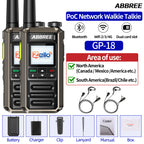 ABBREE GP-18 2G/3G/4G Zello Walkie Talkie Dual Sim Card Slots Global POC Android Bluetooth WIFI Unlimited Distance Network Radio