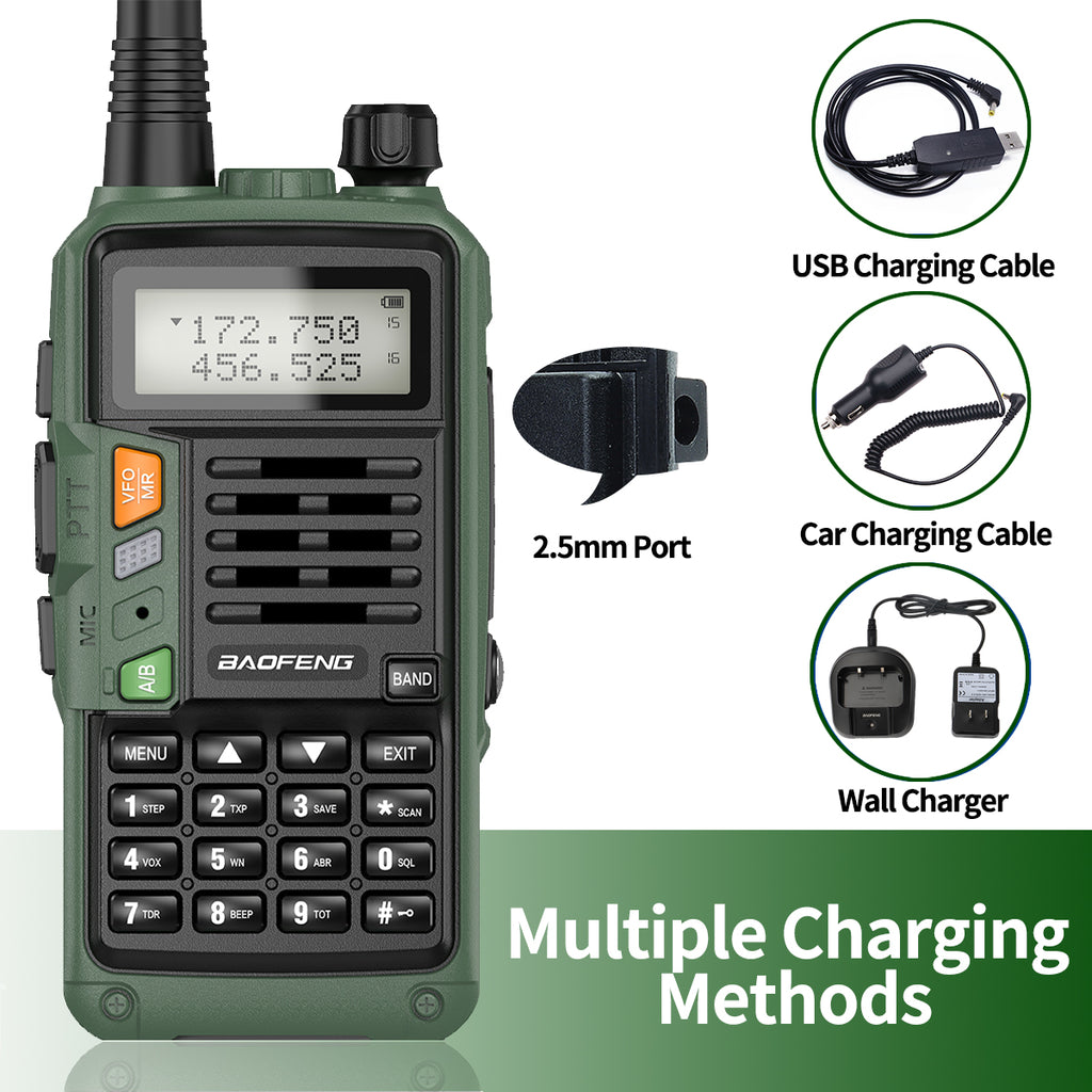BAOFENG UV-S9 Plus V2 10W Powerful Handheld UHF VHF Dual Band Long Range Waterproof Walkie Talkie Ham Two Way Radio