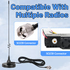 ABBREE AD-109 Mobile Radio Antenna Magnetic Dual Band VHF UHF PL259 Connetor For Car Radio