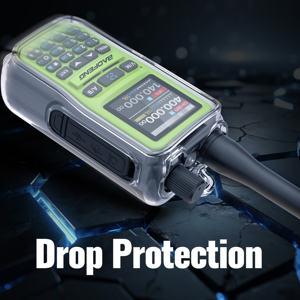 ABBREE Transparent Walkie Talkie Protective Case TPU Material Drop Druable Protection Dustproof Only for UV-5R Mini Radio
