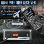 ABBREE AR-7600 V1 V2 Mini Mobile Radio Multi Band FM AM VHF UHF Wireless Copy Frequency Long Range V2 Add GPS With Speaker Mic