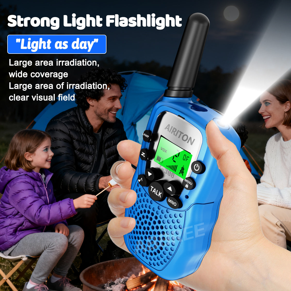 2PCS AIRITON T-388 Kids Walkie Talkie PMR/FRS Mini Handheld Transceiver Long Range Birthday Gifts for Outdoor Adventures Hiking
