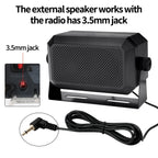 ABBREE Rectangular External Communications Speaker External Scanners for All 3.5mm Audio Plug CB Radios and Mobile Radio