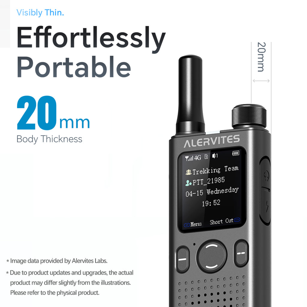 ALERVITES AT1 POC Radio Global 4G/5G Network Walkie Talkie Create Groups Freely Phone APP Settings Unlimited Distance  For Baofeng Portable USB Charge Ham Radio