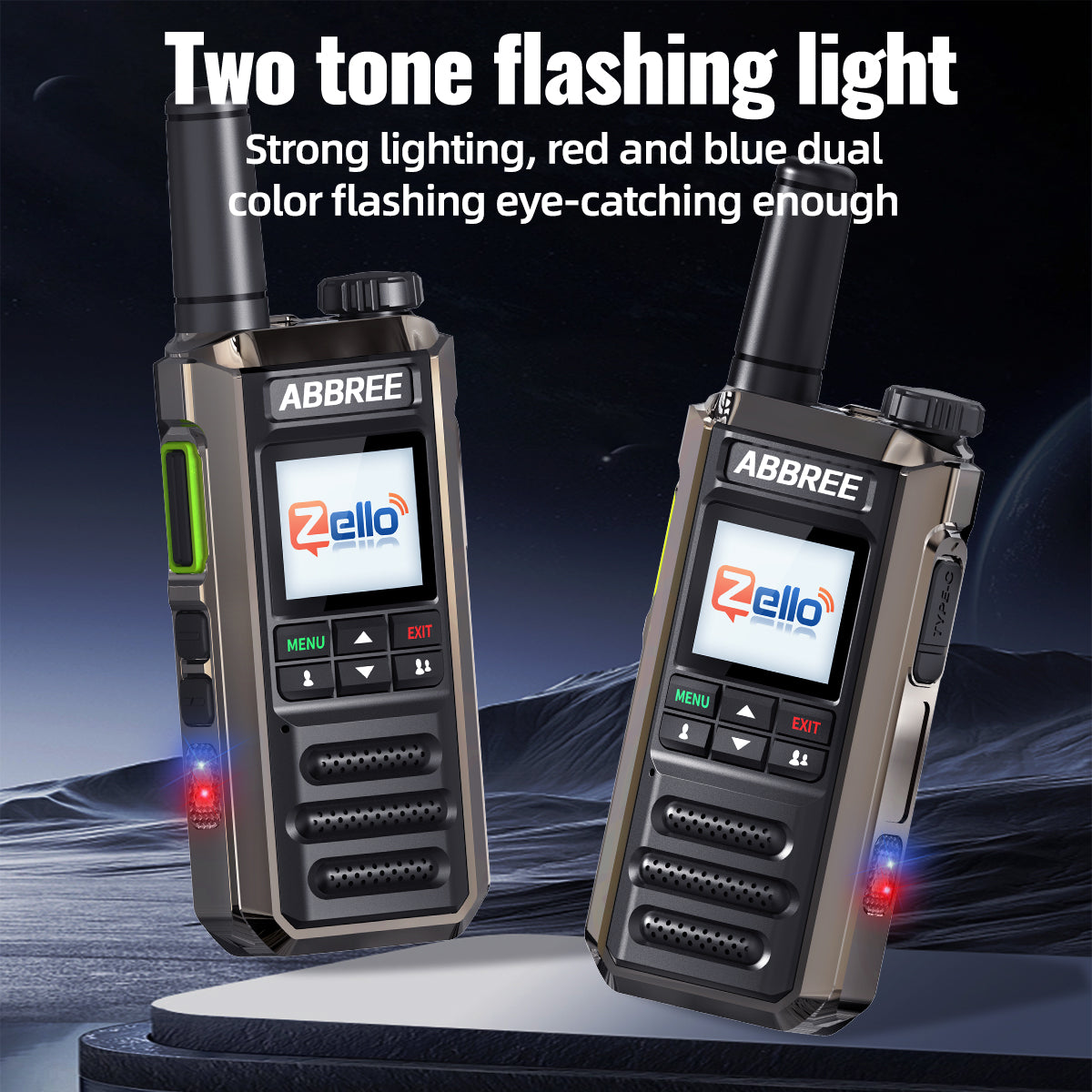 ABBREE GP-18 2G/3G/4G Zello Walkie Talkie Dual Sim Card Slots Global POC Android Bluetooth WIFI Unlimited Distance Network Radio