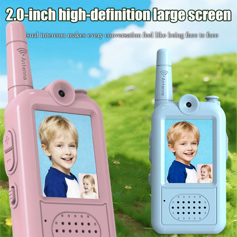 AIRITON JK201 Kids Video Walkie Talkie Rechargeable Indoor Outdoor One-Click Call Essential for Camping Hiking Adventures gift