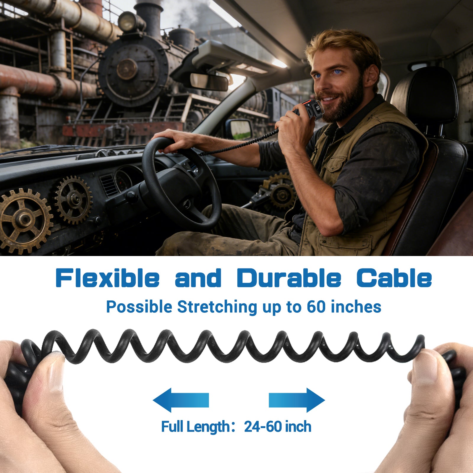 ABBREE AR-158 Walkie Talkie Speaker Mic Adjustable Volume 2 Pin Rechargeable For Baofeng UV-5R Mini for Quansheng UV-K1 (8) K5