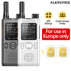 ALERVITES AT1 POC Radio Global 4G/5G Network Walkie Talkie Create Groups Freely Phone APP Settings Unlimited Distance  For Baofeng Portable USB Charge Ham Radio