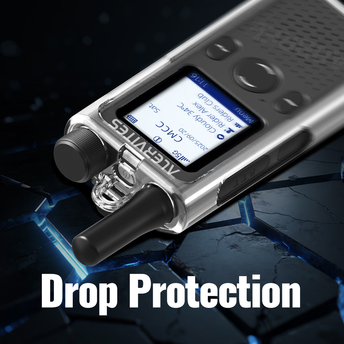 ABBREE Transparent Walkie Talkie Protective Case High Quality TPU Material Drop Protection Dustproof for Baofeng AT1 POC Radio