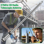 ABBREE 27Mhz CB Radio Antenna BNC Connector Telescopic High Gain Long Range Antenna Compatible with BNC CB Radio Walkie Talkie