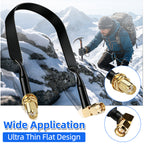 ABBREE 30/60/100 cm Ultra Thin Walkie Talkie Antenna Flat Coaxial Extension Cable SMA Male-to-Female For BAOFENG UV 5R Mini UV32