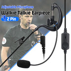 ABBREE Professional 2 Pin PTT Earpiece Headset Clear Audio Walkie Talkie Accessory for BF-888S UV-5R 5RM Referee Online Use