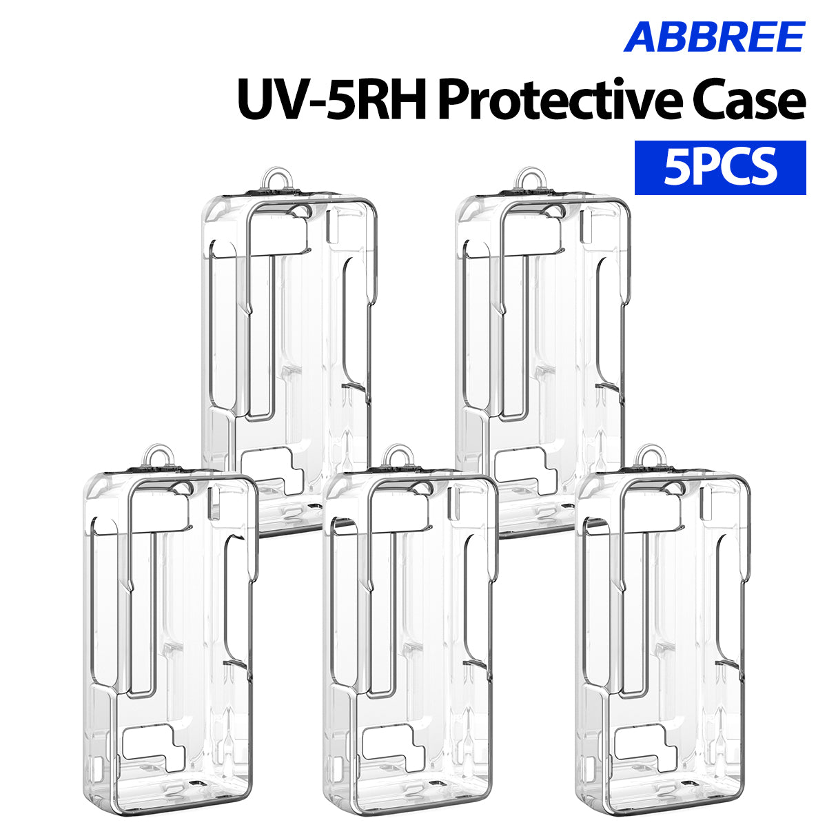 ABBREE Thin Clear Two Way Radio Case Soft TPU High Quality Transparent Dust Fall Protection Exclusive for UV-5RH Handheld Radio