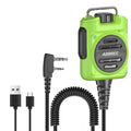 ABBREE AR-158 Rechargeable Walkie Talkie Microphone Speaker Adjust Volume PTT For Baofeng UV-5R Mini for Quansheng UV-K1 (8) K5