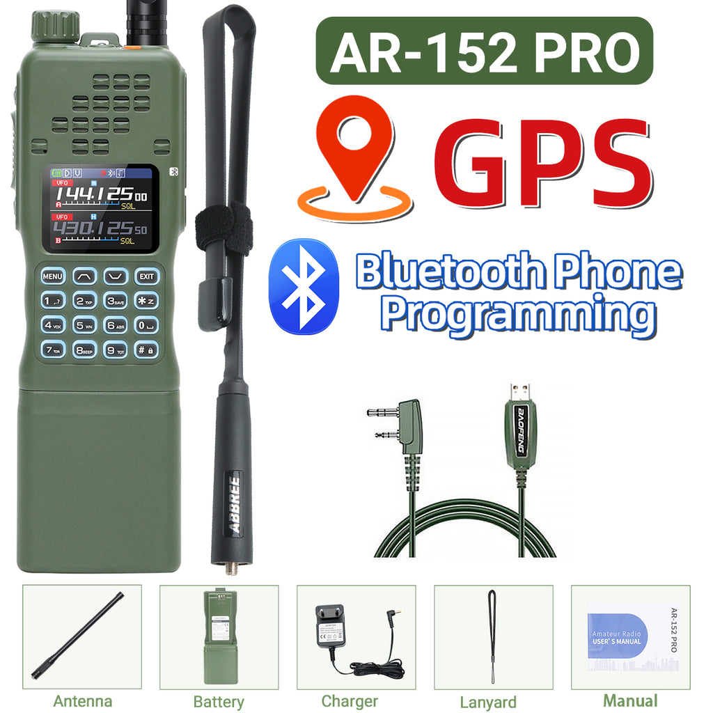 Baofeng AR-152 PRO GPS Ham Radio High Powerful CS Tactical Game Walkie Talkie Long Range Upgraded AR-152 Portable Two Way Radio