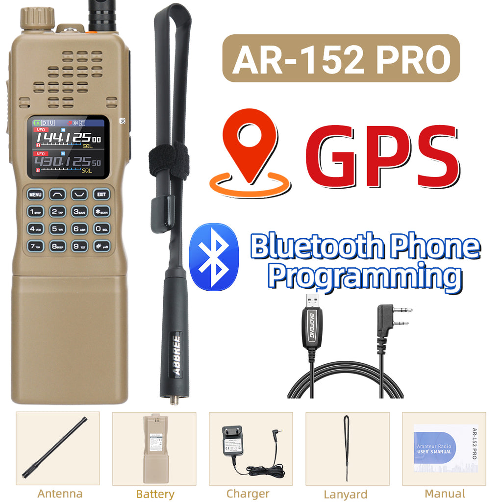 Baofeng AR-152 PRO GPS Ham Radio High Powerful CS Tactical Game Walkie Talkie Long Range Upgraded AR-152 Portable Two Way Radio