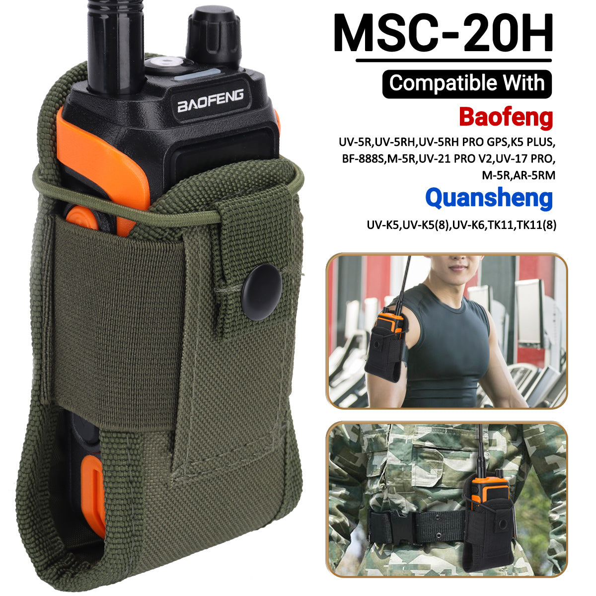 Tactical Walkie Talkie Pouch Oxford Molle Radio Pouch Holder Pocket Portable Outdoor Hunting Sports Waist Bag Interphone Holster