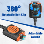ABBREE AR-158 Rechargeable Microphone Speaker Mic Adjustable Volume Compatible With Baofeng UV-5R Mini UV-21 PRO UV-32 Ham Radio