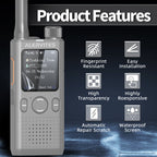 Baofeng AT1 POC Global Talking Walkie Talkie Screen Protector Anti-Scratch Protective Film Radio Accessories For ALERVITES AT-1
