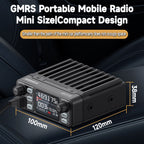 ABBREE AR-8118 GMRS Mobile Radio 25W Long Range GMRS Repeater Capable Base Two Way Radio NOAA Emergency 200 Channels with Cigar DC Adatper,VOX,Dual PTT,for Car Truck Off Road Overlanding Gear