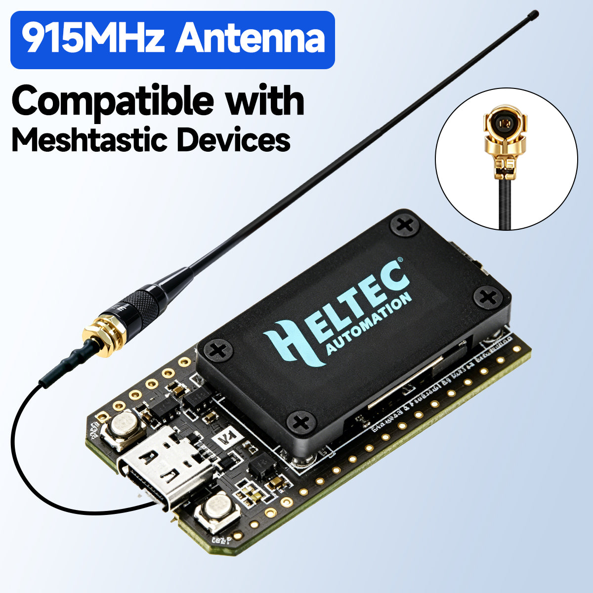 ABBREE AR-915 V1 V2 915MHz High Gain Omni Antenna SMA Male UHF Long Range for LoRa IoT Module Indoor Outdoor Communication