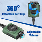 ABBREE AR-158 Rechargeable Walkie Talkie Microphone Speaker Volume Adjust Type-C Charging for Baofeng UV 5R MINI Quansheng UV K5