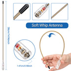 ABBREE AR-771 SMA-Female Dual Band Antenna 144/430MHz High Gain Soft Whip Walkie Talkie Antenna For Baofeng UV-5R UV-9R PRO