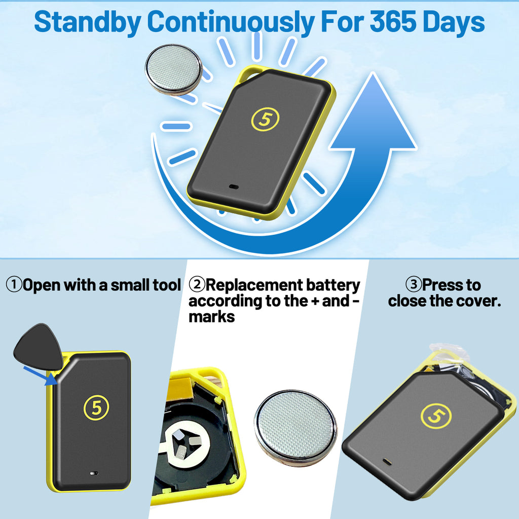 ABBREE KF-106 Wireless Key Finder RF Key Locator Pet Tracker Wallet Tracker Remote Control 1 RF Transmitter 6 Receiver