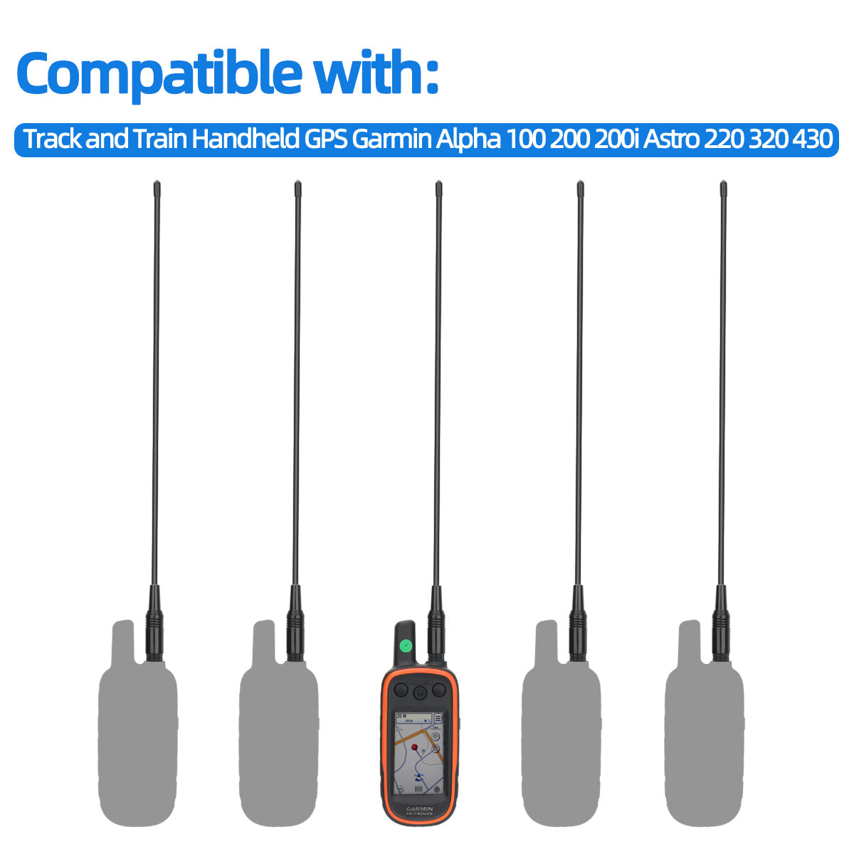 GPS 771 Antenna SMA-Male Upgrade 38CM Whip Antenna Extended Long Range for Garmin GPS Alpha 100 200 Astro 220 320 430 Ham Radio