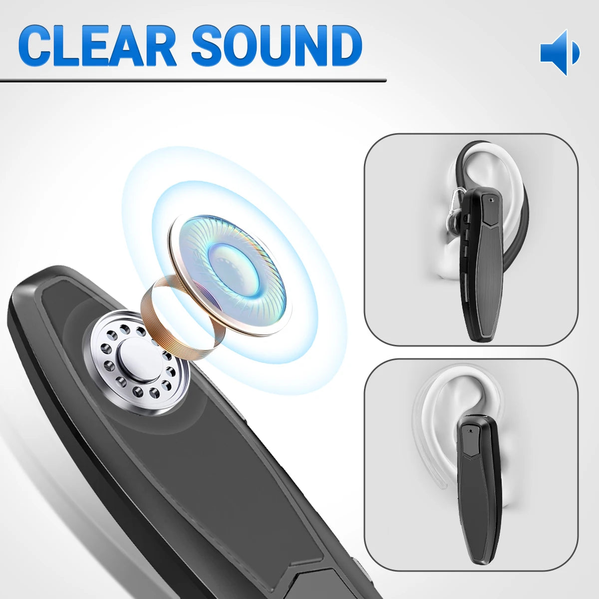 ABBREE Wireless Headset Bluetooth PTT Handsfree Earpiece with for Baofeng UV 5R 82 21 13 17 888S Quansheng UV K5 (8) 5R Plus K6