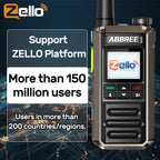 ABBREE GP-18 2G/3G/4G Zello Walkie Talkie Dual Sim Card Slots Global POC Android Bluetooth WIFI Unlimited Distance Network Radio