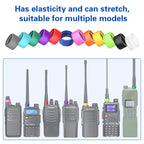 ABBREE 12 Colors Color ID Bands Distinguish for Radio Antenna BAOFENG BF-888S UV5R QUANSHENG UV-K5 XPR3500 XPR7380 Walike talkie