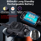 ABBREE AR-158 Walkie Talkie Speaker Mic Adjustable Volume 2 Pin Rechargeable For Baofeng UV-5R Mini for Quansheng UV-K1 (8) K5