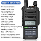 Baofeng UV-9R PRO Air Band Walkie Talkie IP68 Waterproof Multi Band Wireless Copy Frequency AM FM DTMF Long Range Two Way Radio