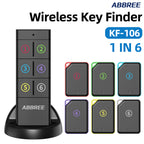 ABBREE KF-106 Wireless Key Finder RF Key Locator Pet Tracker Wallet Tracker Remote Control 1 RF Transmitter 6 Receiver