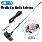ABBREE AD-109 Mobile Radio Antenna Magnetic Dual Band VHF UHF PL259 Connetor For Car Radio