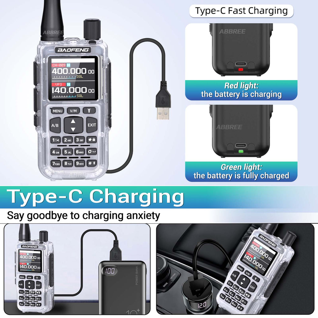 BAOFENG MINI 5 New Upgrade Walkie Talkie Wireless Copy Frequency 2200mAh Battery Bluetooth APP Programming UV-5R Mini Ham Radio