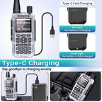 BAOFENG MINI 5 New Upgrade Walkie Talkie Wireless Copy Frequency 2200mAh Battery Bluetooth APP Programming UV-5R Mini Ham Radio